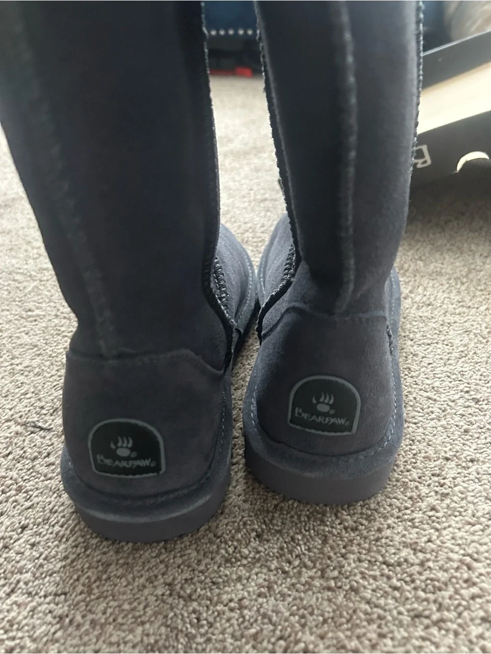 Women's grey bearpaw Shearling-Lined Tall Winter Boots. New with box